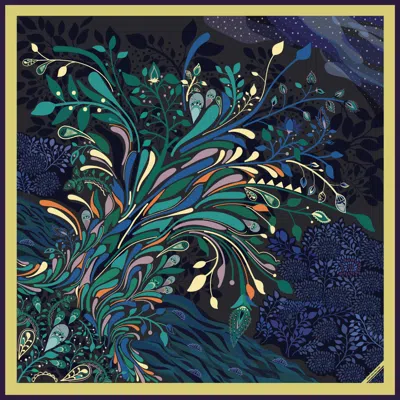 Jessie Zhao New York Women's Silk Scarf With Sprinkle Night In Black