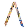 Jessie Zhao New York Silk Skinny Scarf Of Imagination In Purple