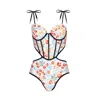Jessie Zhao New York White Bloom One-piece Swimsuit In Multi