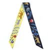 Jessie Zhao New York Silk Skinny Scarf Of Amazon Rainforest Journey In Multi