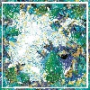 Jessie Zhao Silk Scarf Of Summer Forest Imagination In Green
