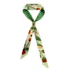 Jessie Zhao Silk Skinny Scarf Of Green Wonderland In Green