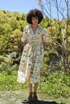 Jessie Zhao Wonderland Floral Taffeta Midi Dress In Multi