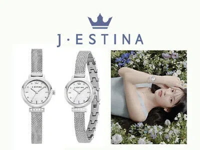 Pre-owned J.estina [] Iu Pick Nostalia Metal Watch (jwt1me0bs204wgwh0)