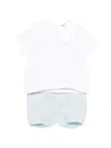 Jesurum Baby Collared Shorts Set In White