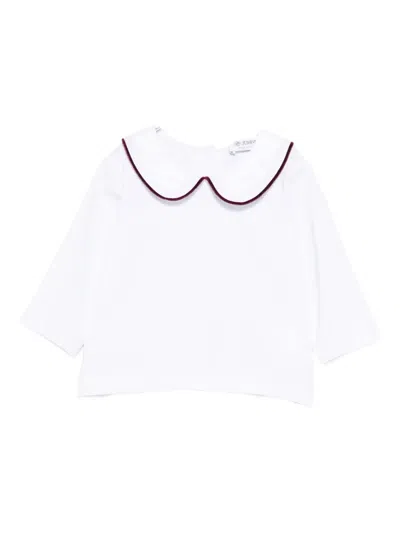Jesurum Baby Babies' Contrast-trim Shirt In White