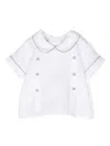 Jesurum Baby Double-breasted Linen Blouse In White