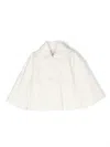 Jesurum Baby Faux-fur Double-breasted Coat In Neutrals