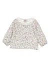 Jesurum Baby Floral-print Lace-trim Blouse In Multi