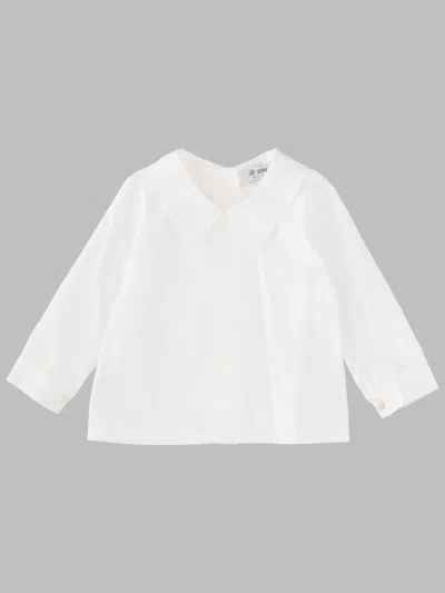 Jesurum Baby Girls 100% Cotton Shirt In Ivory