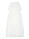 Jesurum Baby Macramé-detail Long Dress In White