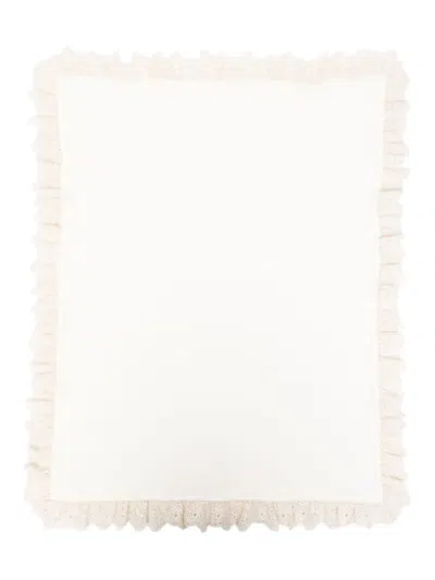 Jesurum Baby Ruffle-trim Blanket In White