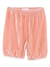 Jesurum Baby Velvet Shorts In Pink