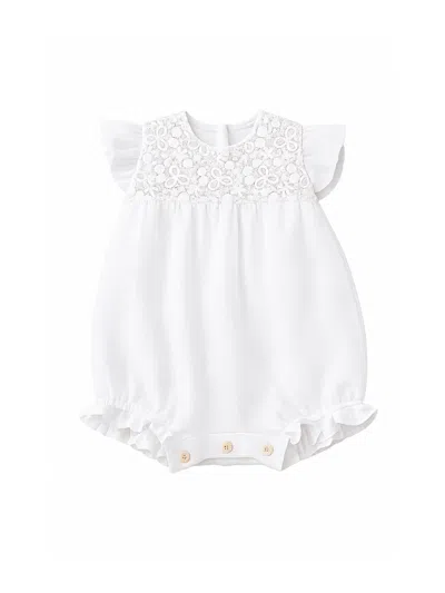 Jesurum Kids' Onesie With Embroidery In White