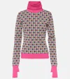 Jet Set Logo Turtleneck Sweater In Multicoloured