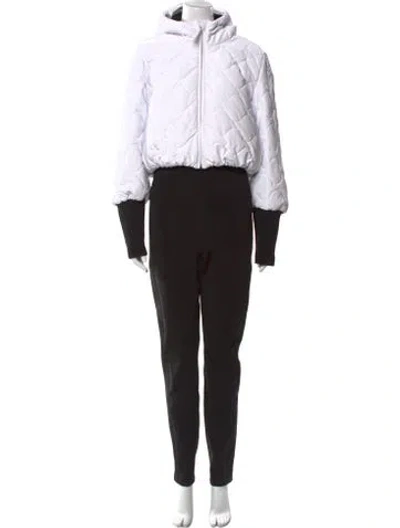 Pre-owned Jet Set Mock Neck Jumpsuit W/ Tags In White