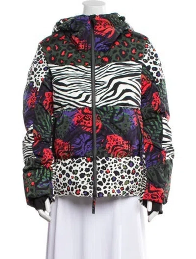 Pre-owned Jet Set Nylon Printed Jacket In Black