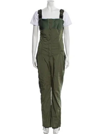 Pre-owned Jet Set Square Neckline Jumpsuit W/ Tags In Green