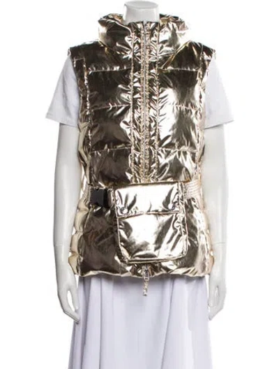 Pre-owned Jet Set Striped Vest W/ Tags In Gold