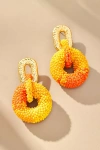 Jetlagmode Linked Donut Earrings In Orange