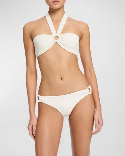 Jets Australia Bandeau Halter Bikini Top In White