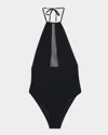Jets Australia High-neck One-piece Swimsuit In Black