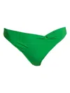 Jets Australia Twist-front Hipster Bikini Bottom In Green