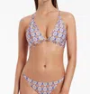 Jets Azura Geo Soft Triangle Bikini Top In Retro Orange In Blue