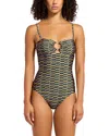 Jets Bandeau One Piece Swimsuit In Multi
