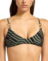 Jets Bralette Bikini Top In Black