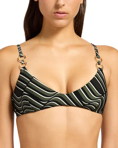 Jets Bralette Bikini Top In Black