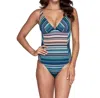 Jets By Jessika Allen Dd/e Cup Underwire One Piece Swimsuit In Australia Spectrum In Multi