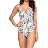 Jets By Jessika Allen Dd/e Cup Underwire One Piece Swimsuit In Femme Floral In Multi