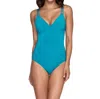 Jets By Jessika Allen Dd/e Cup Underwire One Piece Swimsuit In Ocean Blue In Blue