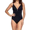 Jets By Jessika Allen E/f Cup Underwire One Piece Swimsuit In Black In Black