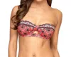Jets By Jessika Allen Halter Tie Bandeau Bikini Top In Arabian Spice In Red