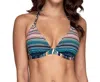 Jets By Jessika Allen Underwire V-neck Bikini Top - Dd/e Cup In Australia Spectrum In Multi