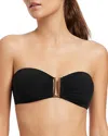 Jets Et Bandeau Bikini Top In Black