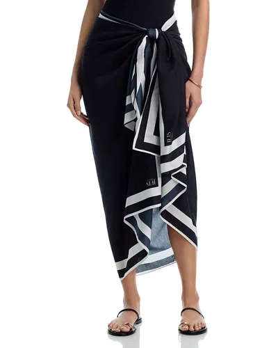Jets Eternal Long Sarong In Black