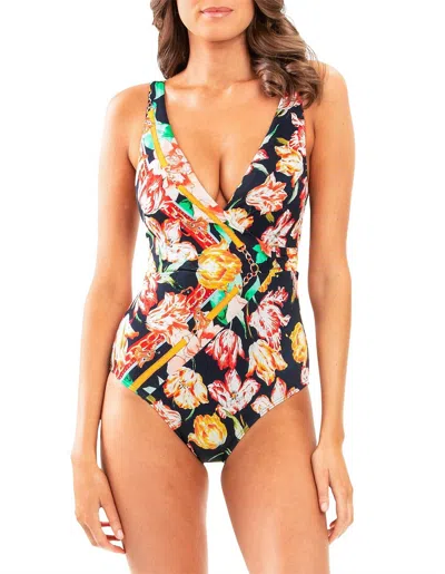 Jets Galleria D-dd Underwire One Piece In Ink In Multi
