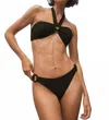 Jets Isla Rib Trim Side Hipster Bikini Bottom In Black In Black