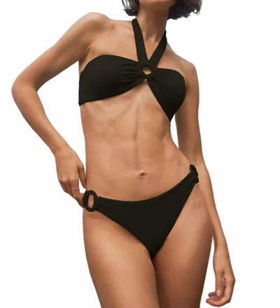 Jets Isla Rib Trim Side Hipster Bikini Bottom In Black