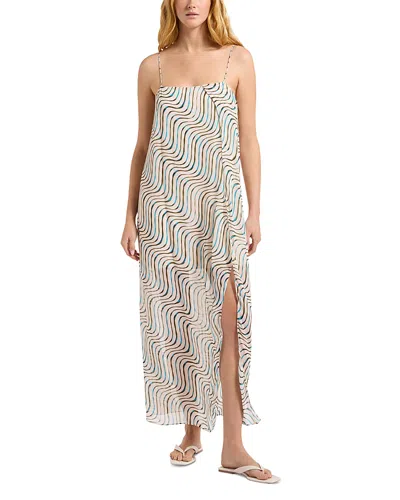 Jets Maxi Dress Swim Cover-up In Multi