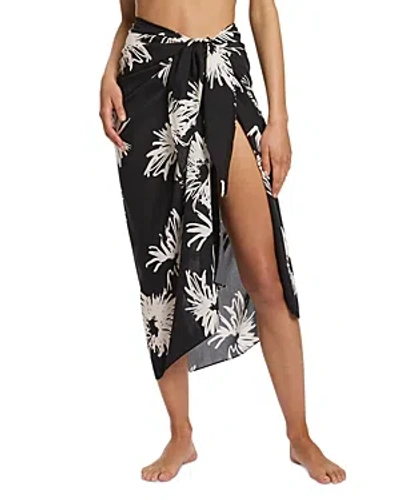 Jets Sarong Swim Cover-up In Black