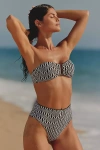 Jets Spring Geo High-rise Bikini Bottoms In Black