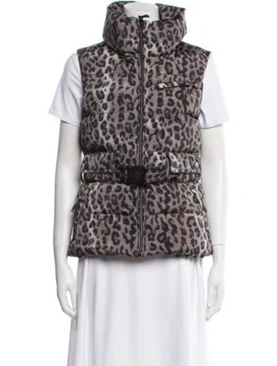 Pre-owned Jetset Animal Print Vest In Gray