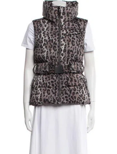 Pre-owned Jetset Animal Print Vest In Gray