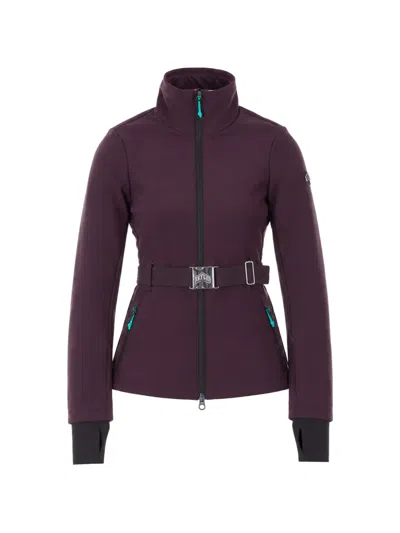 Jetset Belted Logo-patch Jacket In Red