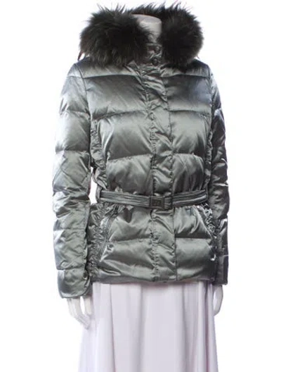 Pre-owned Jetset Colorblock Pattern Down Coat In Multi