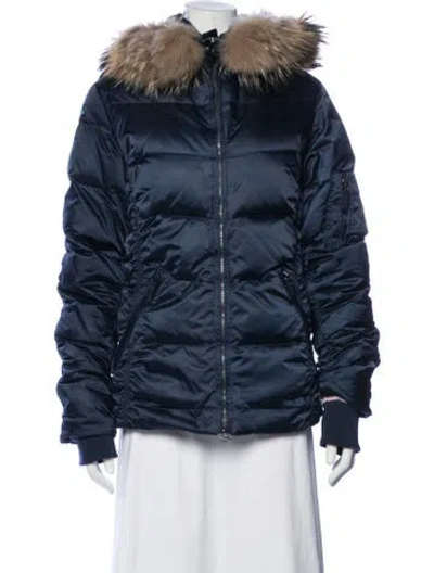 Pre-owned Jetset Down Jacket In Blue